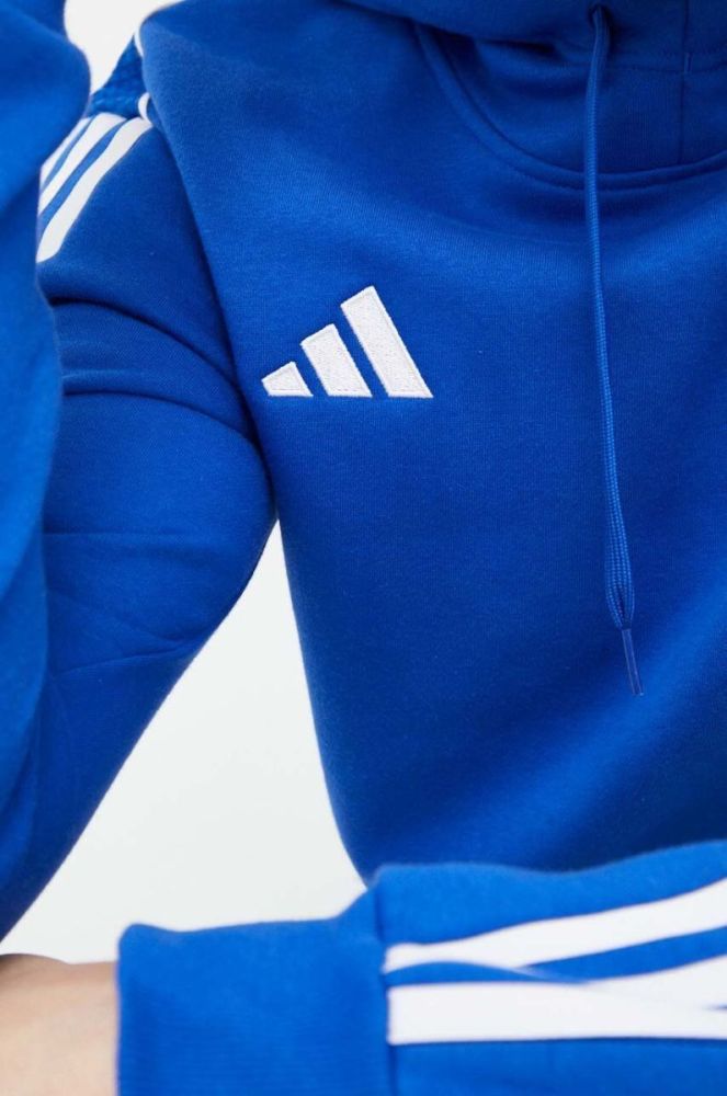 Кофта adidas Performance Tiro 23 з капюшоном з аплікацією колір блакитний фото 6