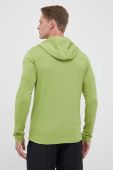 Спортивна кофта Marmot Preon колір зелений з капюшоном однотонна