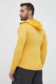 Спортивна кофта Salewa Agner PL колір жовтий з капюшоном однотонна