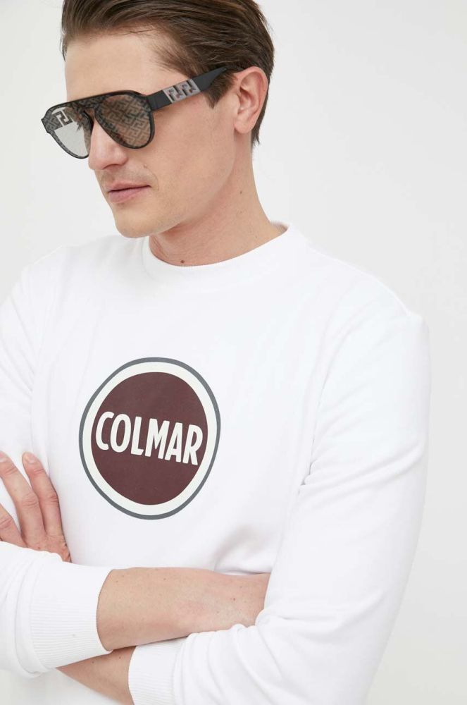Кофта Colmar чоловіча колір білий з принтом