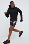 Кофта для бігу adidas Performance X-City колір чорний з капюшоном однотонна