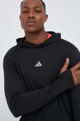 Кофта для бігу adidas Performance X-City колір чорний з капюшоном однотонна