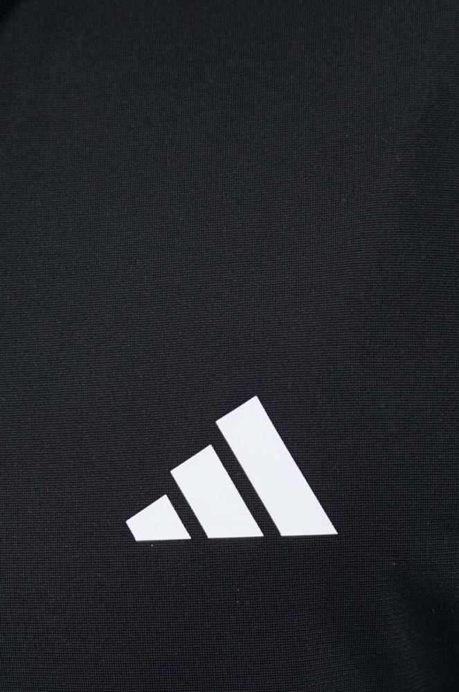 Тренувальна кофта adidas Performance 3-Stripes колір чорний з принтом фото 5
