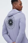 Тренувальна кофта adidas Performance з капюшоном з принтом колір блакитний Тренувальна кофта adidas Performance з капюшоном з принтом колір блакитний