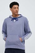 Кофта adidas Performance чоловіча з капюшоном меланж колір блакитний