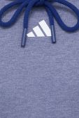 Кофта adidas Performance чоловіча з капюшоном меланж колір блакитний