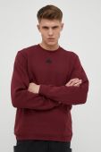 Кофта adidas чоловіча колір бордовий однотонна