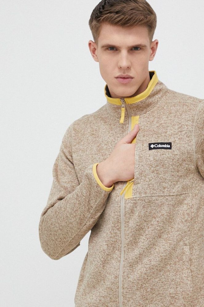 Спортивна кофта Columbia Sweater Weather колір бежевий меланж фото 4