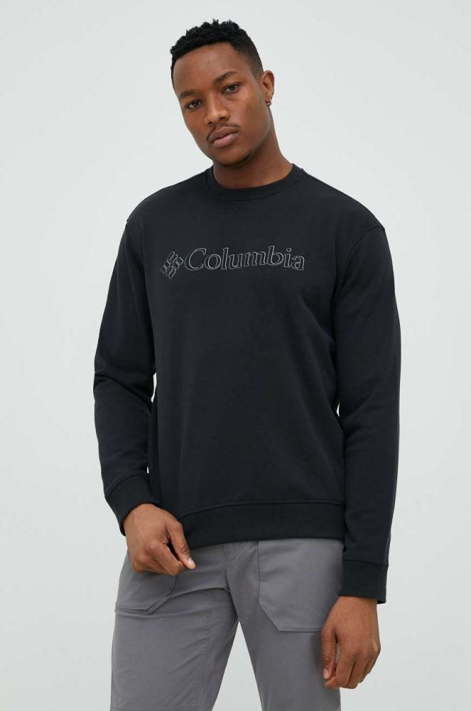 Кофта Columbia чоловіча колір чорний з принтом (2953687)