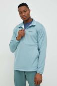 Спортивна кофта Columbia Coral Ridge чоловіча колір бірюзовий однотонна