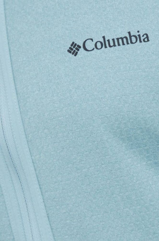 Спортивна кофта Columbia Coral Ridge чоловіча колір бірюзовий однотонна фото 5
