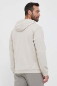Бавовняна кофта Columbia чоловіча колір бежевий з капюшоном з принтом 2037471-278