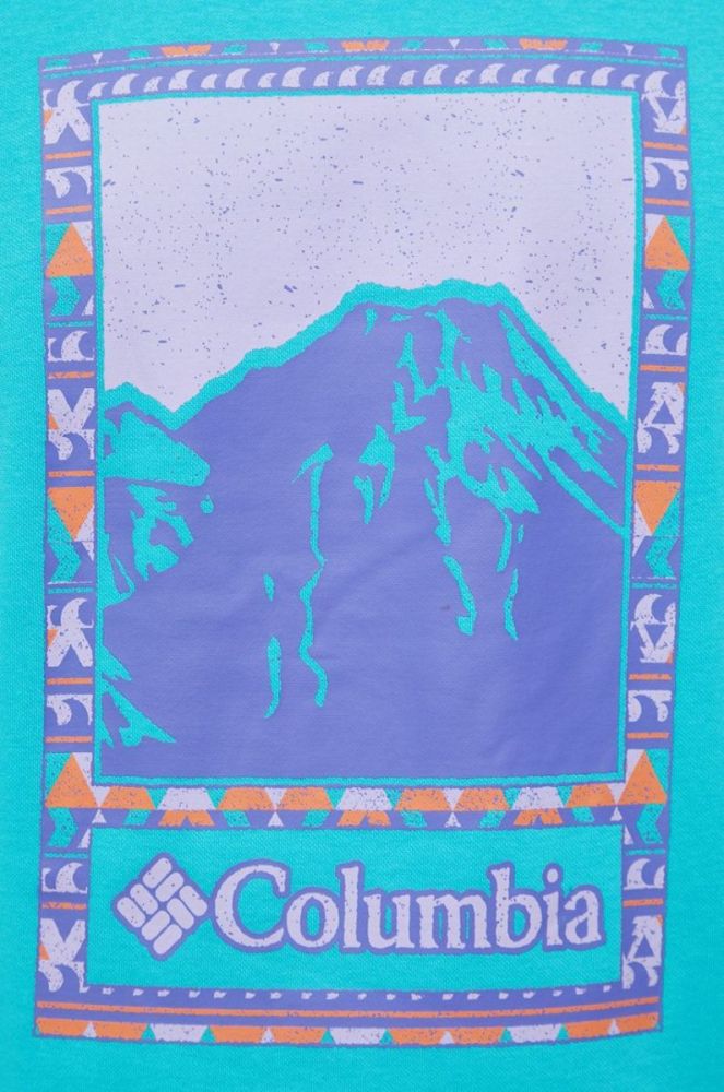 Кофта Columbia чоловіча колір бірюзовий з принтом (2960561) фото 6