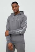Кофта Columbia чоловіча колір сірий з капюшоном однотонна