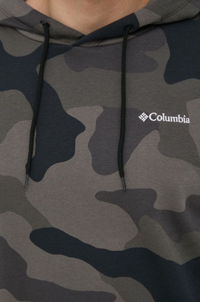 Кофта Columbia чоловіча колір сірий з капюшоном візерунок фото 5