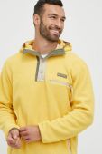 Кофта Columbia чоловіча колір жовтий з капюшоном однотонна