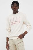 Бавовняна кофта G-Star Raw чоловіча колір бежевий з принтом (3250637)