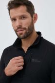 Спортивна кофта Jack Wolfskin Kolbenberg Hz колір чорний однотонна