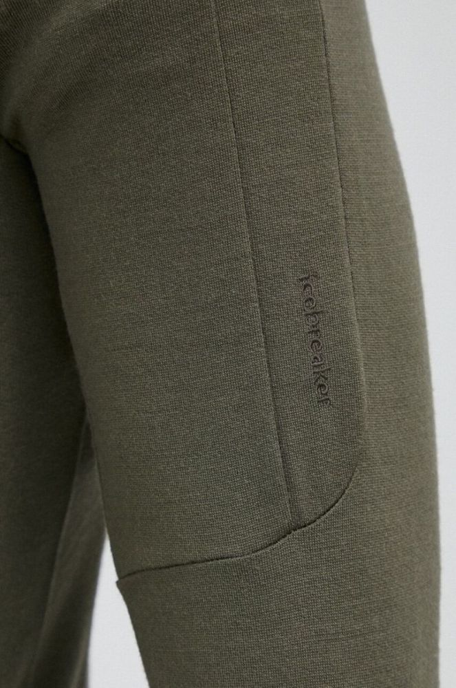 Спортивна кофта Icebreaker Merino Quantum III колір зелений з капюшоном однотонна фото 5