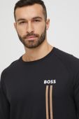 Бавовняна кофта BOSS чоловіча колір чорний з принтом (3081568)