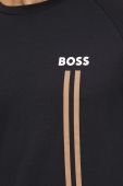 Бавовняна кофта BOSS чоловіча колір чорний з принтом (3081568)