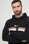 Кофта лаунж BOSS колір чорний з капюшоном візерунок (3150454)