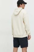 Кофта Quiksilver чоловіча колір бежевий з капюшоном з принтом (3098723)