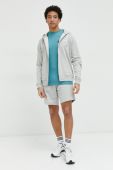 Кофта Quiksilver чоловіча колір сірий з капюшоном меланж