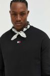Бавовняна кофта Tommy Jeans чоловіча колір чорний з аплікацією (2995625) Бавовняна кофта Tommy Jeans чоловіча колір чорний з аплікацією (2995625)