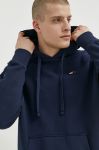 Бавовняна кофта Tommy Jeans чоловіча колір синій з капюшоном з аплікацією (2999913) Бавовняна кофта Tommy Jeans чоловіча колір синій з капюшоном з аплікацією (2999913)