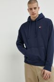 Бавовняна кофта Tommy Jeans чоловіча колір синій з капюшоном з аплікацією (2999913)