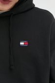 Бавовняна кофта Tommy Jeans чоловіча колір чорний з капюшоном з аплікацією (2999918)