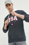 Кофта Tommy Jeans чоловіча колір сірий з капюшоном з аплікацією (3006964) Кофта Tommy Jeans чоловіча колір сірий з капюшоном з аплікацією (3006964)