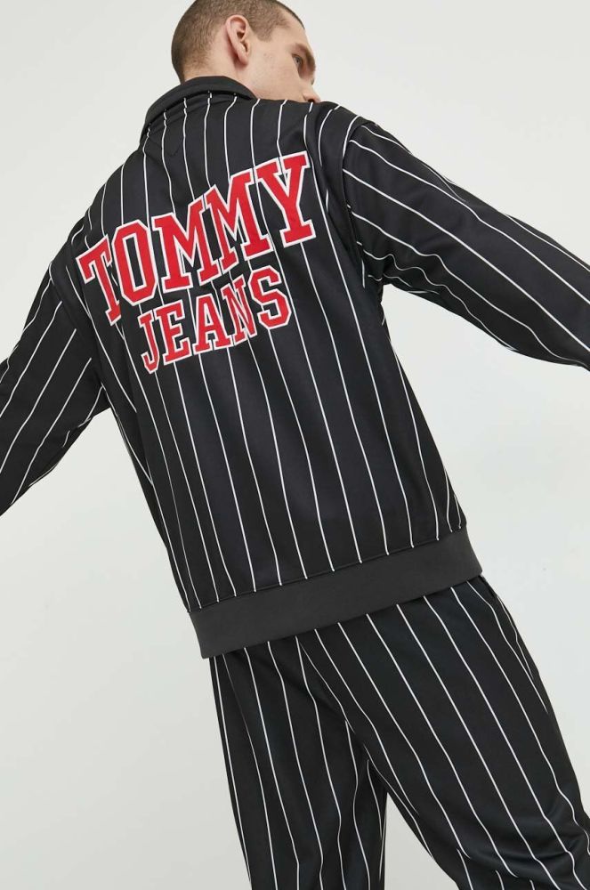 Кофта Tommy Jeans чоловіча колір чорний візерунок