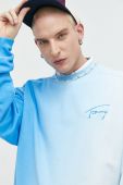 Кофта Tommy Jeans чоловіча  візерунок колір блакитний (3073453)