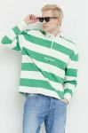 Бавовняна кофта Tommy Jeans чоловіча колір зелений візерунок Бавовняна кофта Tommy Jeans чоловіча колір зелений візерунок