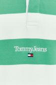 Бавовняна кофта Tommy Jeans чоловіча колір зелений візерунок