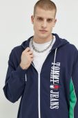 Кофта Tommy Jeans чоловіча колір синій з капюшоном з аплікацією (3043482)