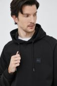 Кофта BOSS чоловіча колір чорний з капюшоном однотонна (3105580)