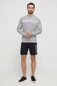 Бавовняна кофта лаунж BOSS колір сірий з принтом
