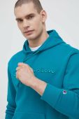 Кофта Champion чоловіча колір зелений з капюшоном однотонна (3077166)