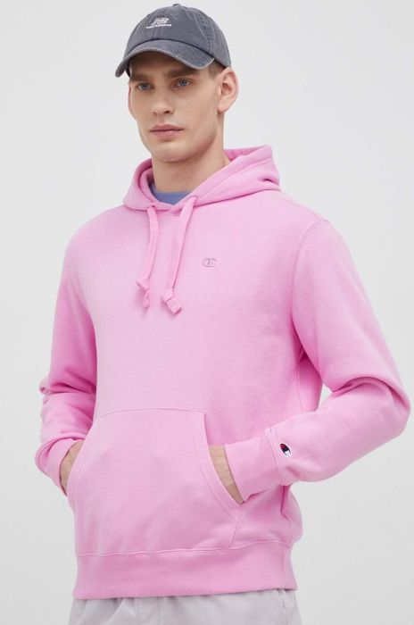 Кофта Champion чоловіча колір фіолетовий з капюшоном однотонна (3073506)