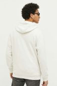 Кофта DC чоловіча колір білий з капюшоном з принтом