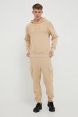 Кофта Champion чоловіча колір бежевий з капюшоном однотонна (3190698)