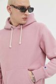 Кофта Champion чоловіча колір рожевий з капюшоном меланж