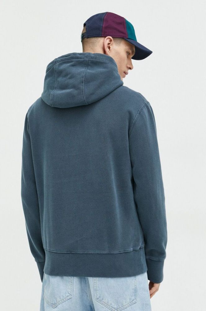 Кофта Superdry чоловіча колір синій з капюшоном однотонна (2999928) фото 3