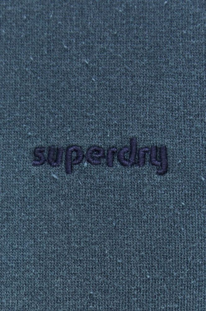 Кофта Superdry чоловіча колір синій з капюшоном однотонна (2999928) фото 5