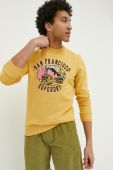 Кофта Superdry чоловіча колір жовтий з принтом