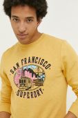 Кофта Superdry чоловіча колір жовтий з принтом