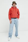 Кофта Superdry чоловіча колір помаранчевий з капюшоном однотонна (2999942)